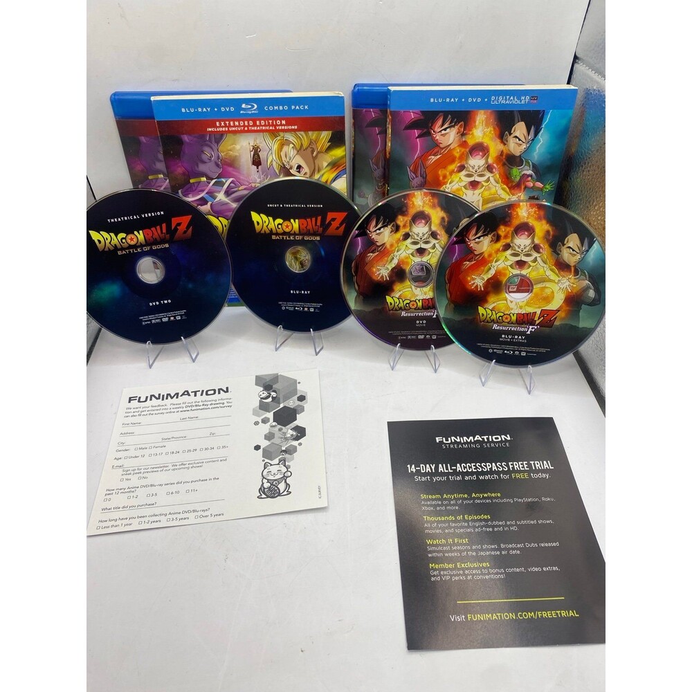 Dragonball Z Resurrection F & { Battle of Gods -uncut edition} Blu- Ray DVD